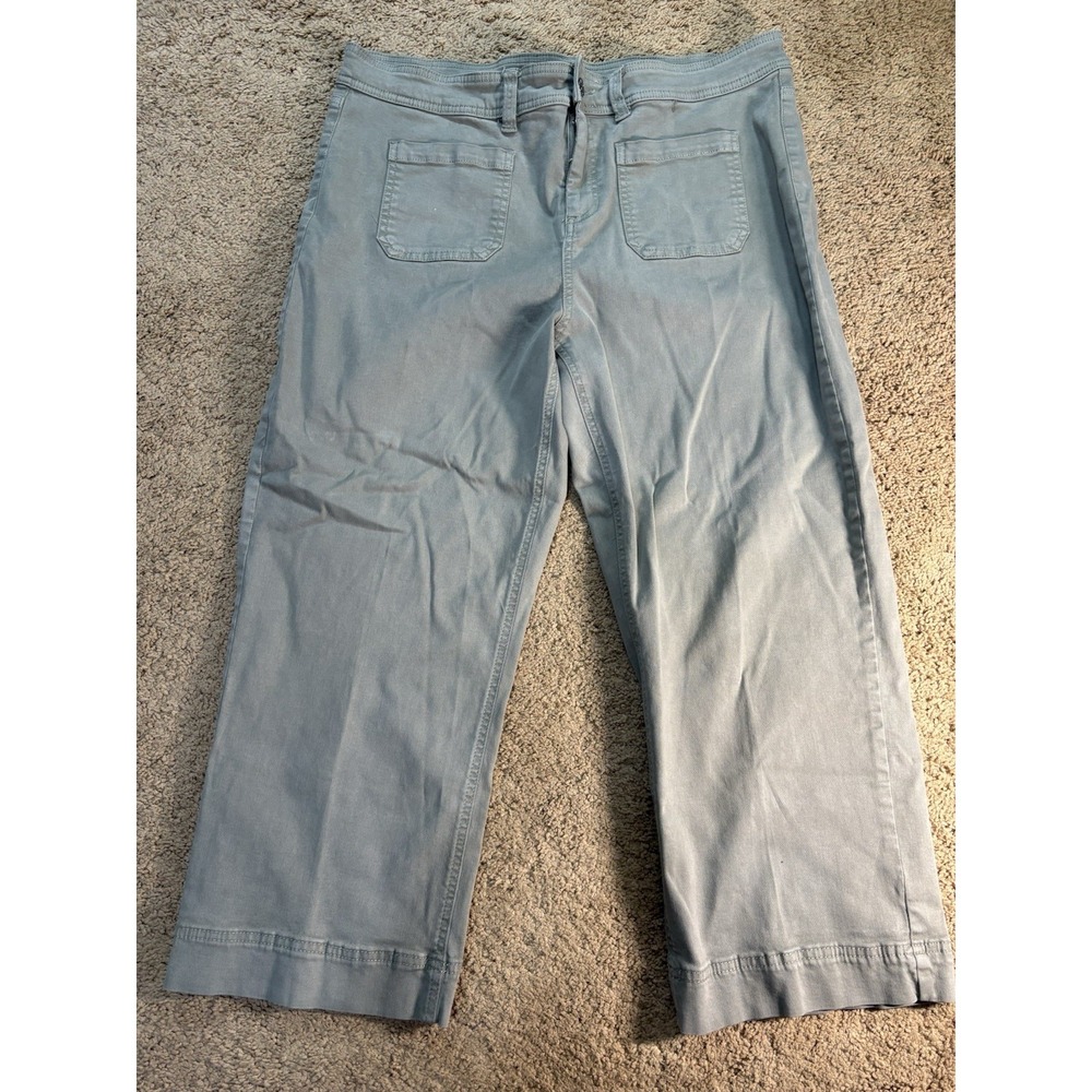 Buffalo David Bitton Bridgette Hi-Rise Soft Stretch Crop‎ Pant Women 16/36 Green